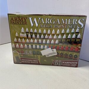 The Army Painter Wargamers Mega Paint Set Metallic Acrylics Washes Effects NIB